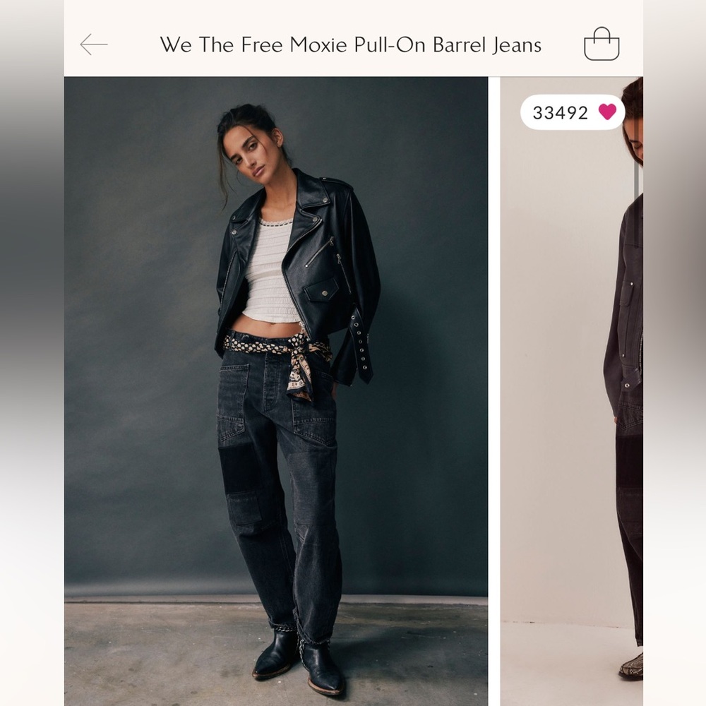 Free People Moxie Pull-On Barrel Jeans